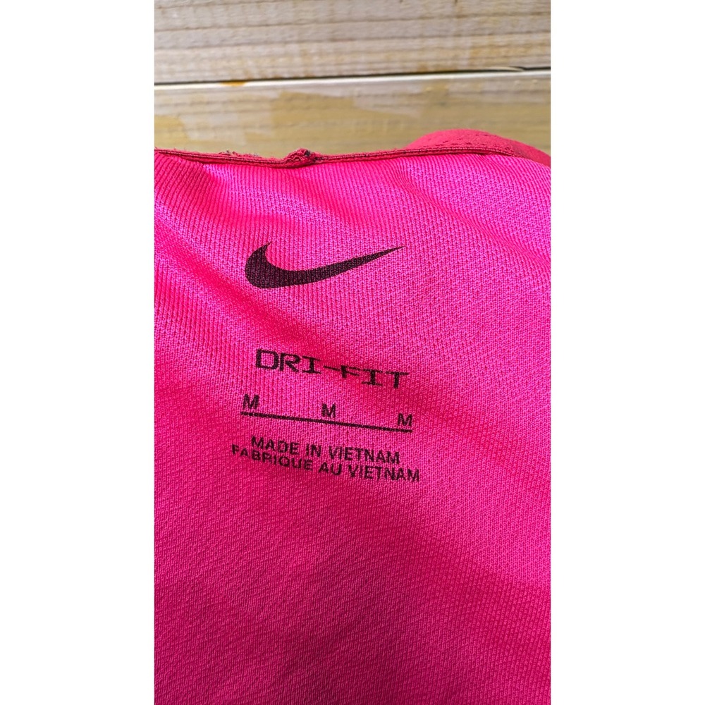Nike Dri-FIT Running Shorts Hot Pink Womens Medium Zip Pocket Reflective Logo - Picture 6 of 6
